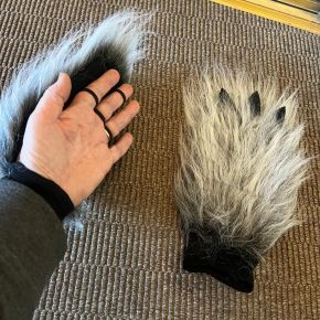 hand paws wolf with claws